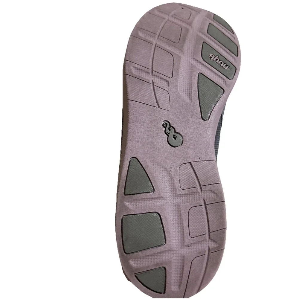 Ahnu by Teva Telegraph Women's Size 10 Mary Jane Flats Grey Pink Polka Dot Sport